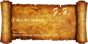 Fábián Hunor névjegykártya